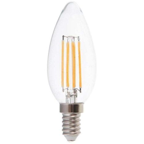 LED à filament bougie , XU,V-TAC 4 W E14, Blanc froid, produit de haute qualité, longue durée de vie, économe en énergie, sans UV, conforme à CE/RoHS , satisfaction garantie - KZQ