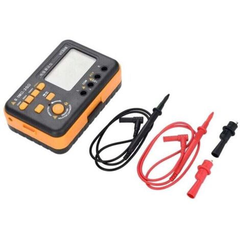 VC60B MegOhm Meter, XU, Multimètre numérique Résistance d'isolement multi-testeur Megohmmètre avec LCD rétro-éclairé 250/500/1000V 200MΩ/2GΩ 750V - KZQ