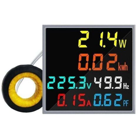 One Piece Mini AC Compteur Voltmètre Ampèremètre Wattmètre Testeur de , XU,Fréquence Écran LCD HD Facteur de Puissance Amplificateur de Tension Monitor-494753mm - KZQ (1/4)