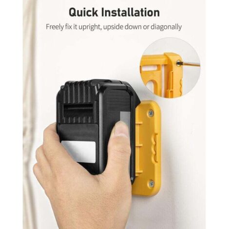 Ljliudu Lot de 12 supports de batterie compatibles avec Dewalt 20 V