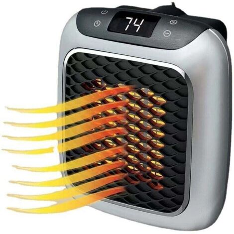 Chauffage soufflant intelligent en céramique 800 W, XU, Chauffage électrique avec prise murale, Mini radiateur soufflant électrique avec thermostat à distance pour chambre, Bureau, Salon - KZQ