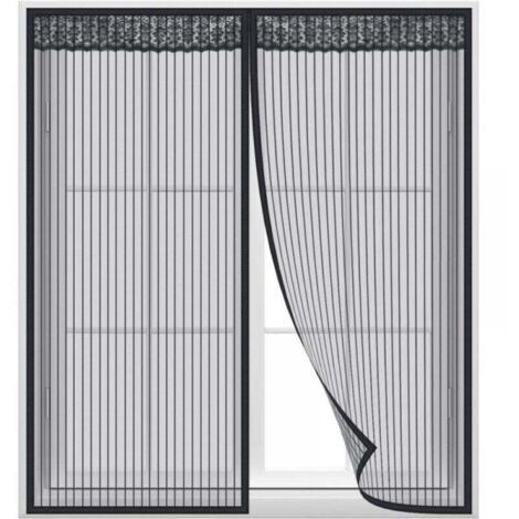 Moustiquaire Magnetique Fenetre 150 x 150 cm, XU, Aimantée Auto-AdhéSif en Maille, Installation Facile pour La Plupart des Fenêtres - KZQ (1/4)