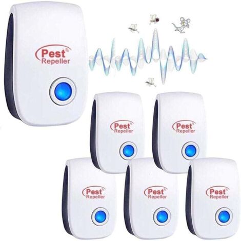 Répulsif Ultrason Anti-Rongeurs Insectes, XU, 6 pcs Ultrason Anti Moustique Ultrason Souris et Rats, Intérieur Répulsif Électronique Insectes pour Souris, Rats Fourmis Araignées Moustiques - KZQ