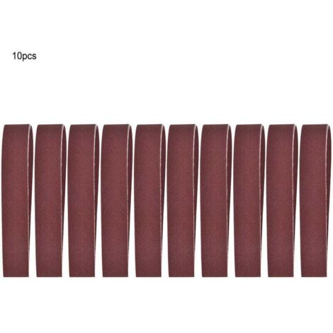Bande abrasive, XU, 10pcs Kit d'assortiment de bandes abrasives en oxyde d'aluminium, 760x25mm/30 x 1 pouce, Ensemble de bandes abrasives pour le polissage de meulage du bois, Des meubles(600) - KZQ (1/4)