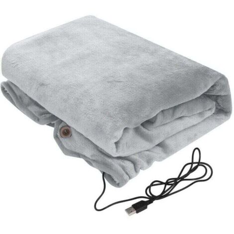 Couverture chauffante alimentée par USB Couverture chauffante Couverture chauffante en Flanelle Douce et Confortable, XU, Lavable en Machine, Tension de sécurité 5V/2A, Pour Voyage, Maison, - KZQ