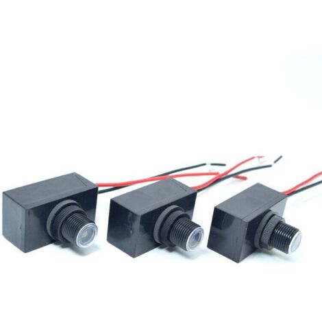 Interrupteur Crépusculaire 120V-227V avec Détecteur de Lumière - , XU,Pack de de 3 Capteurs Résistant à l'eaus pour Éclairage Extérieur - KZQ