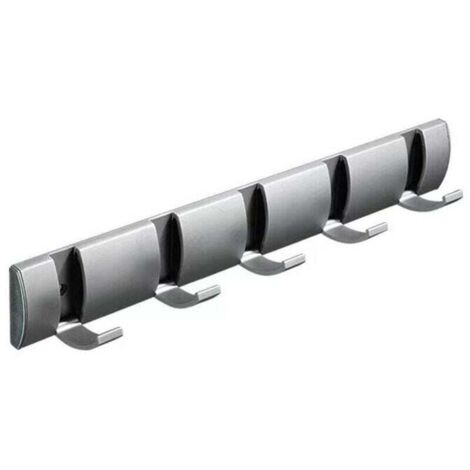 40cm 5 Flip - Portemanteau mural avec , XU,5 crochets rétractables, Métal, Nickel, produit qualité supérieure, durable et fiable, matériaux sélectionnés, conforme normes - KZQ