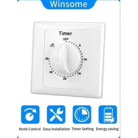AC 220 V Interrupteur Minuterie Pompe Haute Performance , XU,Commande Électronique Compte à Rebours Mécanique Socket Time Switch-30min - KZQ (1/4)