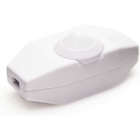 Variateur de Lumière avec Interrupteur Rotatif, XU, Tension 220-230V, Couleur Blanche, Pour Lampe LEDs LED à Intensité Variable - KZQ (1/4)