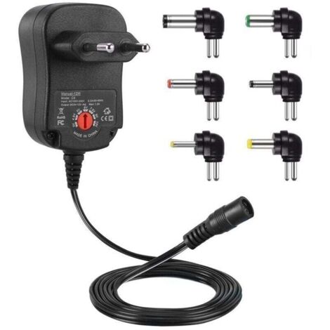 12W Adaptateur Alimentation Universelle 3V 4, XU,5V 5V 6V 7,5V 9V et 12V, Chargeur Secteur Transformateur DC 220V pour VTech Kidimagic Starlight LightShow Party Sorio 1 2 3S 3 MobiGo Genius - KZQ (1/4)