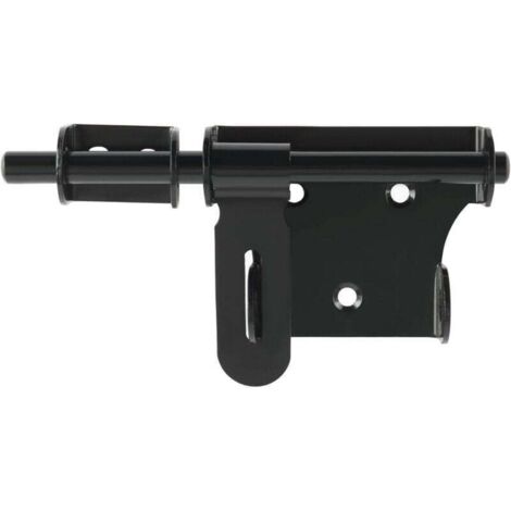 Verrou Porte Exterieur Loquet Porte, XU, 15CM Verrou Porte Interieure Verrou Porte Coulissante, Loquet Porte Exterieur en Acier Inoxydable, Noir - KZQ (1/4)