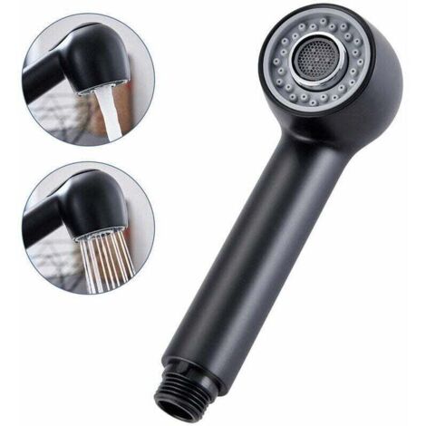 Douchette de Robinet Rétractable Tête de Mitigeur Evier 2 , XU,Jets Douchette Remplacement Noir pour Robinet de Cuisine ou Lavabo - KZQ
