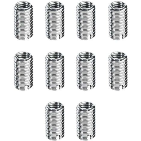 10 Pièces Insert Fileté M8/M10, XU, De Filetage Autotaraudeur, Écrous à Visser M8 1,25 Femelle, M10 1,5 Mâle, 12mm Long, Réparation pour Maintenance Matérielle KZQ - KZQ