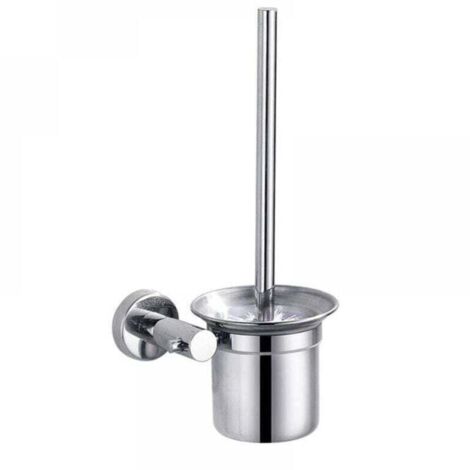 Balayette WC Brosse de Toilette et Support, XU, Kit de Brosse de Nettoyage de Salle de Bain, Brosse pour Toilette en INOX ,32cm - KZQ