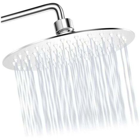 Pommeau de douche Weilan, XU, Pommeau de douche de salle de bain, Pommeau de douche rond anti-calcaire, Pommeau de douche monobloc en acier inoxydable pommeau de douche à économie d'eau - KZQ