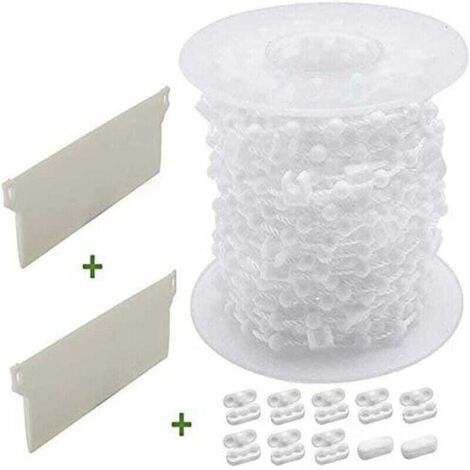 Kit de réparation de Stores verticaux, XU, Accessoires pour store vertical, Bas Poids Chaîne Connecteurs Kit de remplacement pour les lattes de 127mm[A+++] - KZQ (1/4)
