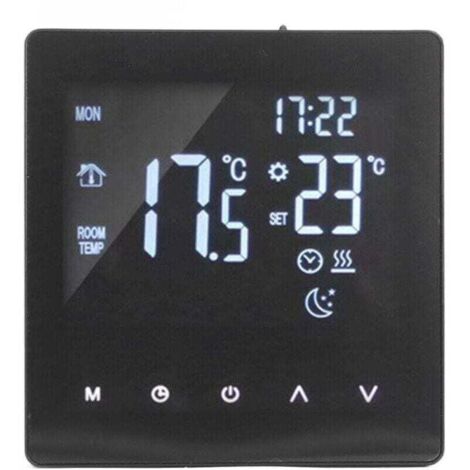 Thermostat numérique avec écran LCD, XU, Programmable, Intelligent, Tactile, Contrôleur de chaudière à eau chaude au sol, Noir, AC90-240 V, K2MRH3A - KZQ