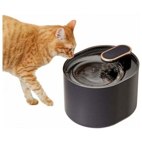 (bleu foncé, XU, Fontaine à eau) Distributeur d'eau automatique électrique intelligent pour animaux de compagnie à faible bruit avec grande capacité de 3 L/101 OZ pour chats et petits chiens - KZQ (1/4)