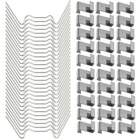 120 Pcs Clips de fixation pour vitre de verre à effet de serre en acier inoxydable (avec 60 , XU,clips de fil W pour vitrage en serre et 60 clips de chevauchement en Z pour vitrage de serre) - KZQ (1/4)