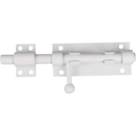 5 Pouces Verrou Porte Interieure Loquet Porte, XU, Blanc Verrou Porte Exterieur Targette de Porte Exterieur, Acier Inoxydable Verrou Porte Coulissante, Pour Portes IntéRieures Salle de Bain - KZQ (1/4)