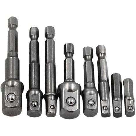 Pièce de rechange pour M.C. 8 pièces pour tournevis, XU, Clé, Tige d'extension en acier au chrome vanadium, Tige hexagonale, Jeu de forets, Adaptateur de douille durable pour bricolage - KZQ (1/4)