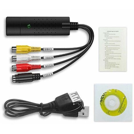 Convertisseur VHS vers numérique Convertisseur vidéo USB 2.0 Boîte de capture , XU,audio VHS Magnétoscope VHS TV vers convertisseur numérique Prise en charge Win 7/8/10 - KZQ