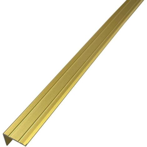 Nez de Marche Escalier , XU,Aluminium Or 24.5mm x 20 mm 1Mètre50, produit qualité supérieure, durable et fiable, matériaux sélectionnés, conforme normes, easy à utiliser - KZQ
