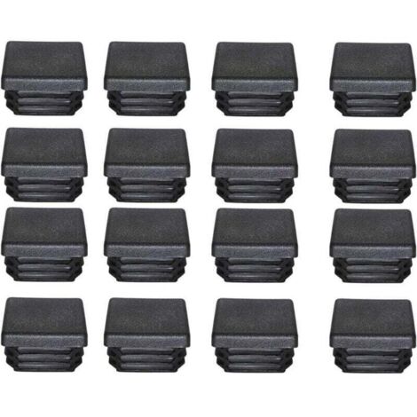 Promotion, Bouchon Plastique 40x40mm Embout Tube Carre Noir Plastique , XU,Embout Bouchons D'obturation pour Pieds de Meuble Trampoline 16PCS,AAFGVC - KZQ (1/4)