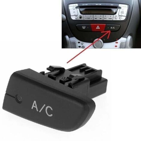 Bouton de Commutation de Climatisation pour C1 2005‑2014, XU, Bouton Poussoir de Climatisation AC avec Capuchon de Remplacement 6554KX - KZQ