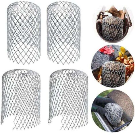 Pack de de 6 grilles de protection pour gouttières en aluminium, XU, Protège-gouttières en métal, Pour maison, Avant-toits, Tranchées et égouts - KZQ