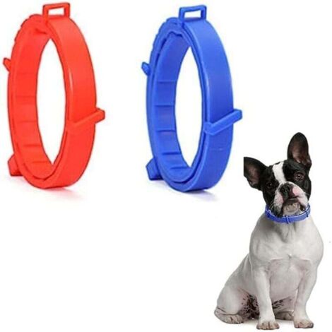 2 Pièces Collier Anti-Puce pour Chien, XU, Collier Anti-Puces pour Chat, Collier à Tiques pour Chiens, Collier Anti-Puces Réglable Imperméable pour Petits, Moyens et Grands Animaux de Compagnie - KZQ (1/4)