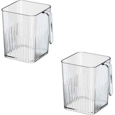 Pack de de 2 boîtes de rangement pour porte latérale pour réfrigérateur - , XU,Organisateur de réfrigérateur pour garder votre réfrigérateur organisé (transparent) - KZQ (1/4)