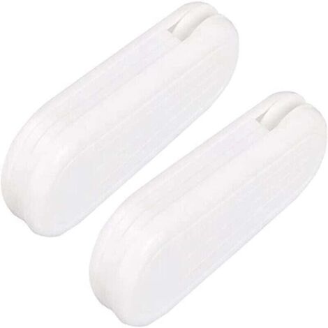 Poids pour cordons de rideaux, XU, Lot de 2 pendentifs en plastique pour stores verticaux et rideaux - Blanc - KZQ (1/4)