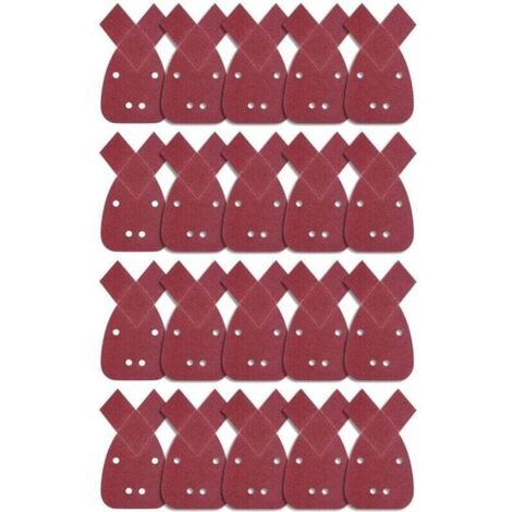 20 Pièces Feuilles Abrasives Triangles Feuilles de Ponçage 80 , XU,Grain Mouse Sanding Sheet Papier Abrasif pour Detail Palm Sander - KZQ