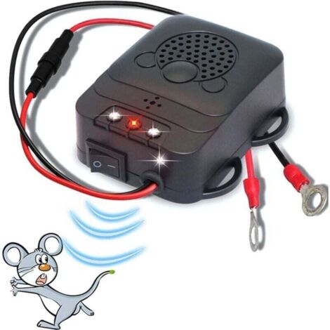 Répulsif Ultrason pour Voiture, XU, Électronique Dissuasion Répulsif Anti-Fouine de Rat avec Lampes Stroboscopiques à Del pour Voiture, Grange, Cuisine - KZQ