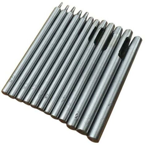 10 Pièces Emporte Pièce cuir, XU, Poincon Creux Poinçon en Cuir Poinçon Creux en Acier Rond Set Outils de Perforation de Trou Creux de Cuir Destiné à Bracelet De Montre Ceinture 0.5mm-5mm - KZQ (1/4)
