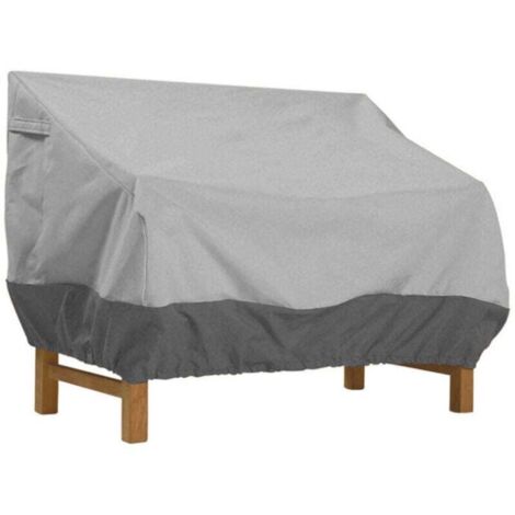 Housse de Protection pour Banc, XU, Housse Banc Jardin Tissu Oxford Imperméable, Housse de Banc Exterieur Anti UV et Vent Housse de Protection pour Canapé——Gris 210D: 147×83×79cm - KZQ
