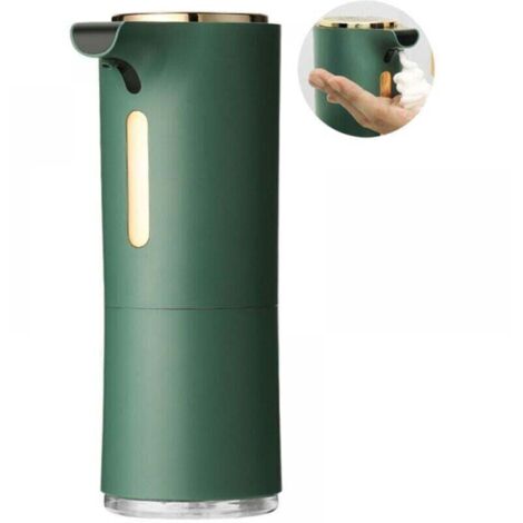Distributeur de savon automatique mural, XU, Adapté à la cuisine et à la salle de bain, 300 ml, Taille réglable (vert) - KZQ