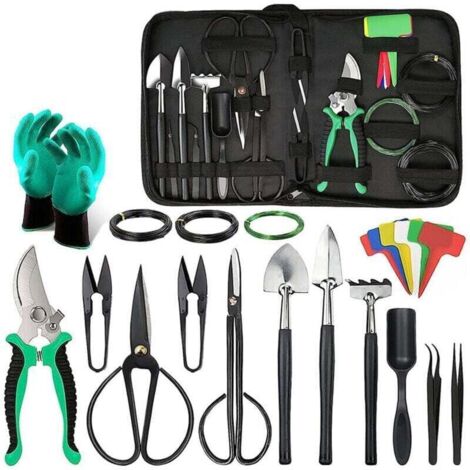 Kit complet Outils de Jardin, XU, Succulent Plants Cadeau Femme Outils de Jardin en Aluminium avec Sac de Jardin, Cadeaux de Jardin pour Hommes Femmes - KZQ (1/4)