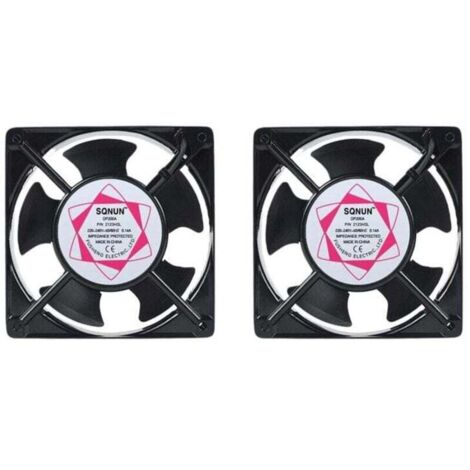 Ventilateur d'air axial pour boîte de cheminée Insérable Haute , XU,température Pales en métal Silencieux Universel 120 x 120 x 38 mm-2PCS - KZQ