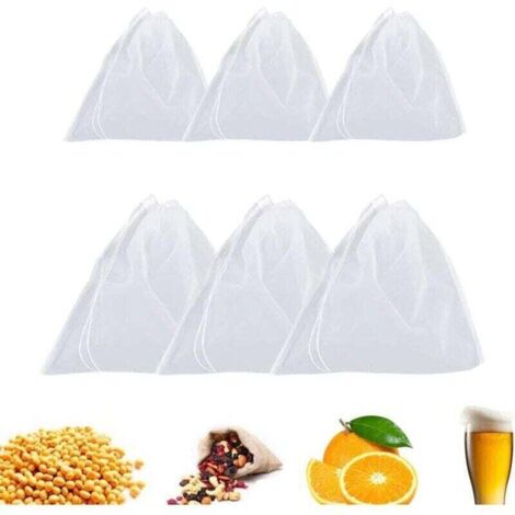 De Brassage 6 Biere Filtrant pour Bouillant, XU, Passoire à Maille Végétal,Lait rechange avec Cordon Bière Maison KZQ - KZQ (1/4)