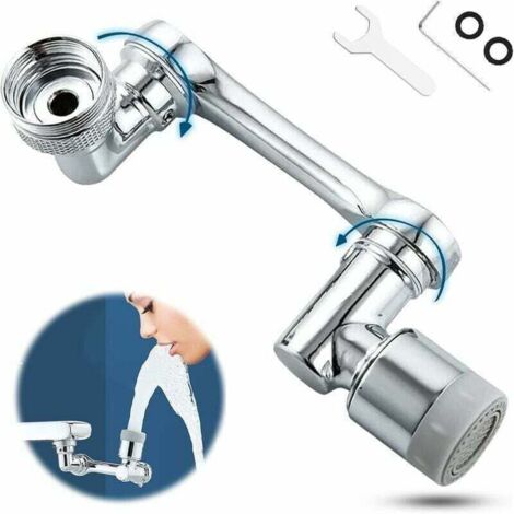 Extension de robinet rotatif 1080° avec , XU,filtre anti-éclaboussures pour cuisine - Mode double. - KZQ
