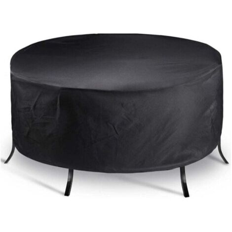 Housses pour Salons De Jardin Ronde 200x94cm, XU, Imperméable Housse De Table Exterieur Ronde, Housse De Protection Salon De Jardin 420D Oxford Tissu, Coupe-Vent - KZQ (1/4)
