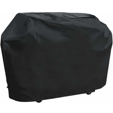 Housse De Protection Destiné à Gril À Gaz Bcc Noir Oxford 100% Imperméable Et Coupe-Vent Equipé de Cordon De Serrage Pour Montage Au Sol (M, XU, 150 x 100 x 125 Cm) - KZQ