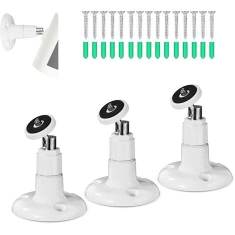 Support de caméra de sécurité 3 pièces, XU, Support mural de sécurité réglable à 360 degrés pour caméra de sécurité intérieure et extérieure - KZQ (1/4)