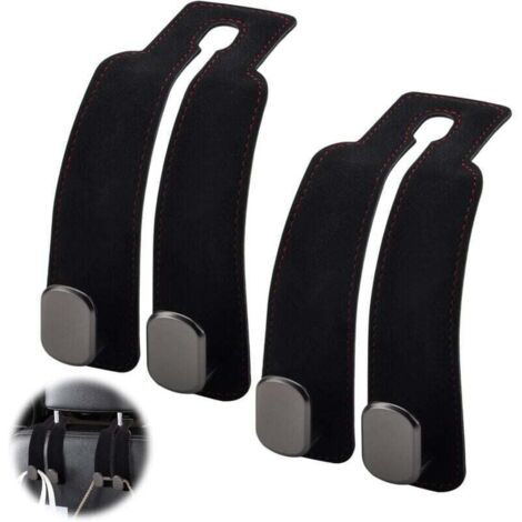 De 2 crochets pour appuie-tête voiture, XU,Crochets Siège Voiture Universel Support Crochet D'appui-Tête Aiège Arrière Accessoires intérieurs Cintre (noir) KZQ - KZQ