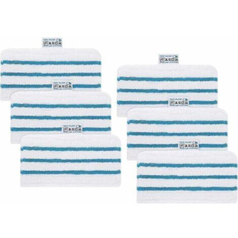 6Pack Microfibres lavables pour vadrouille à vapeur Black & Decker FSMP20, XU, FSMH1321JMD, FSM1500, FSM1600, FSM1610, FSM1620, FSM1621, FSM1630, FSMH162 - KZQ