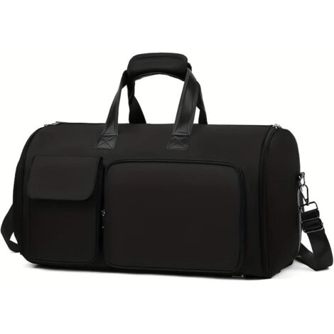 Housse Voyage Costume Homme - Sac à Vêtements 2 En 1 Avec Compartiment Chaussures, 55L Pliable Noir