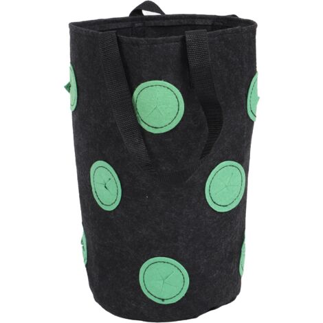 Sac de Culture de Fraises Suspensif 12 Poches Jardinière Noire 3 Gallons 20x35cm (1/5)