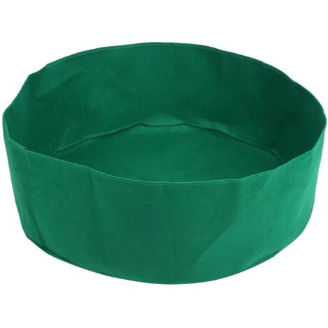 Sac de Culture Rond Vert Foncé 90x30cm pour Intérieur et Extérieur, Poche de Jardinage en Felt pour Potager et Semis (1/5)